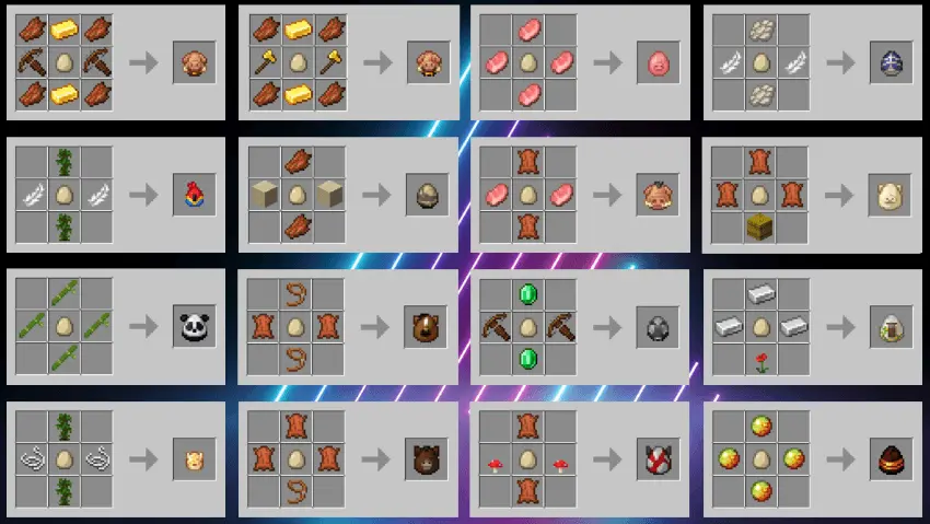 Craftable Spawn Eggs Mod / Addon screenshot