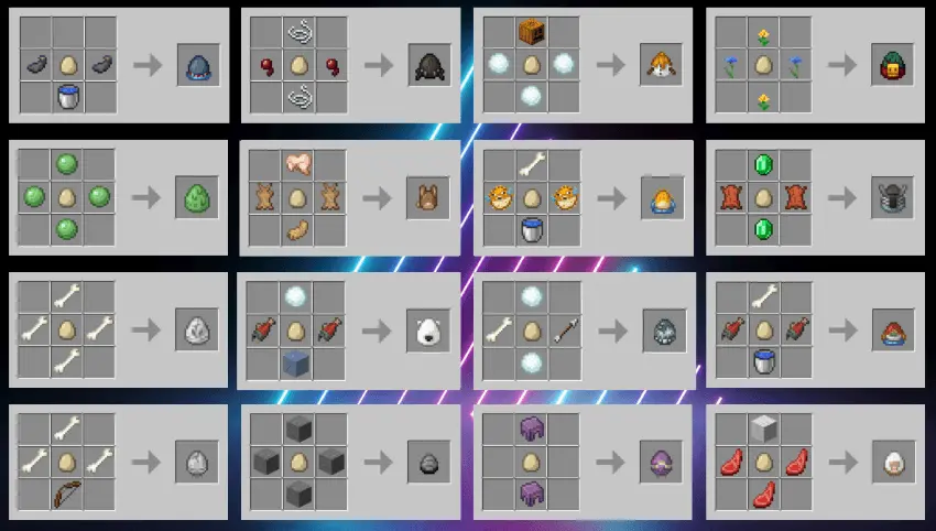 Craftable Spawn Eggs Mod / Addon screenshot