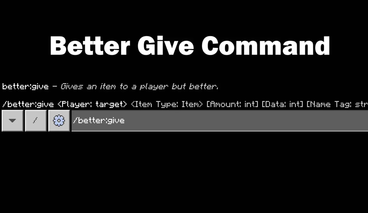 Better Give Command Mod / Addon thumbnail