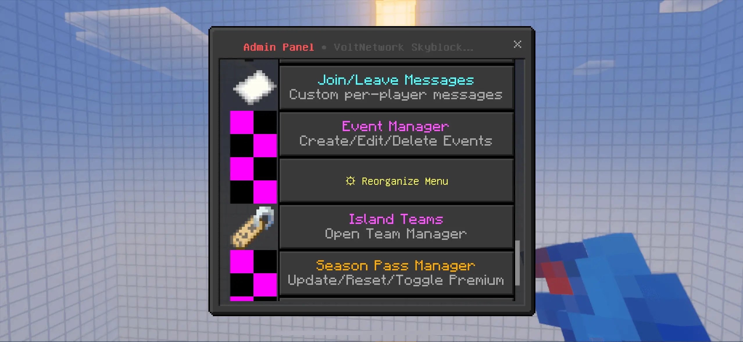 VoltNetworks Skyblock GUI Mod / Addon screenshot