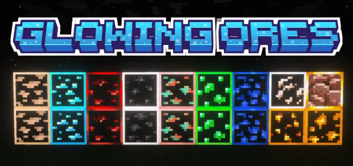Glowing Ores Addon / Texture Pack thumbnail