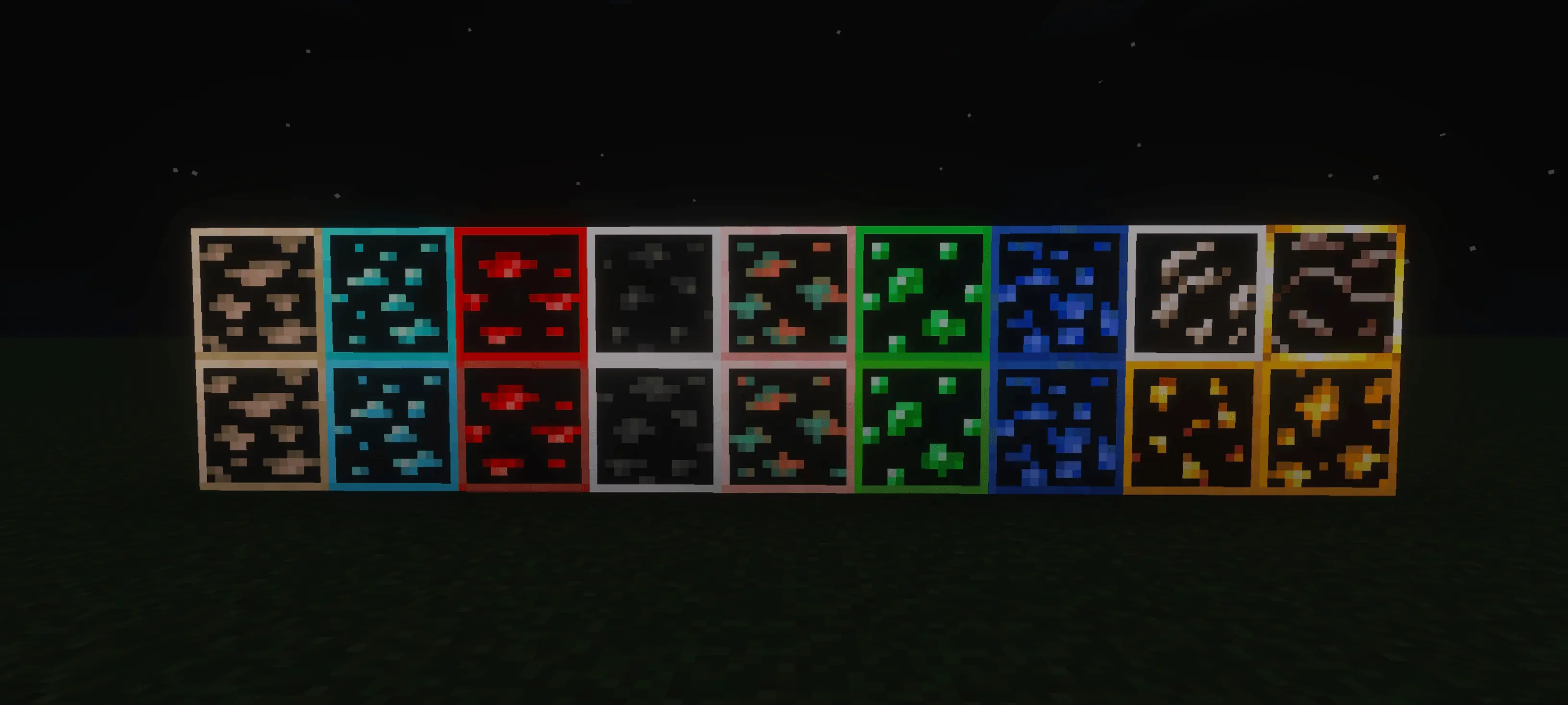 Glowing Ores Addon / Texture Pack screenshot