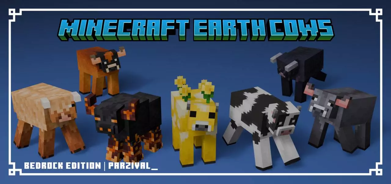 Minecraft Earth Cows – Addon / Texture Pack thumbnail