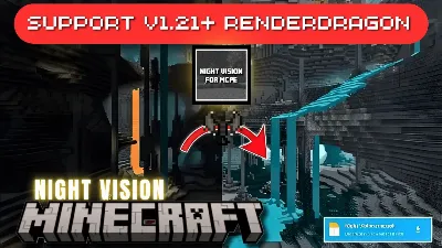 Night Vision for RenderDragon – Addon / Texture Pack thumbnail