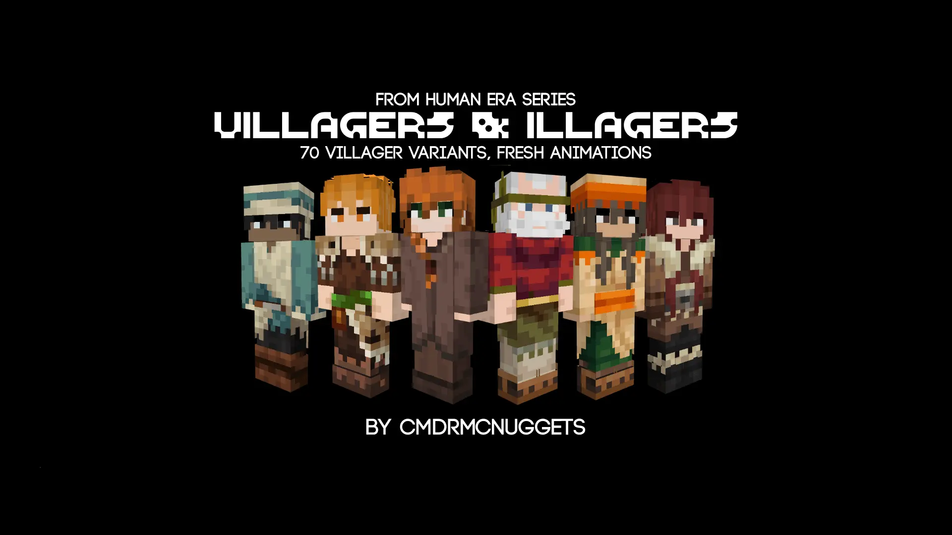 Human Era: Villagers & Illagers X Actions n Stuff – Addon / Texture Pack thumbnail