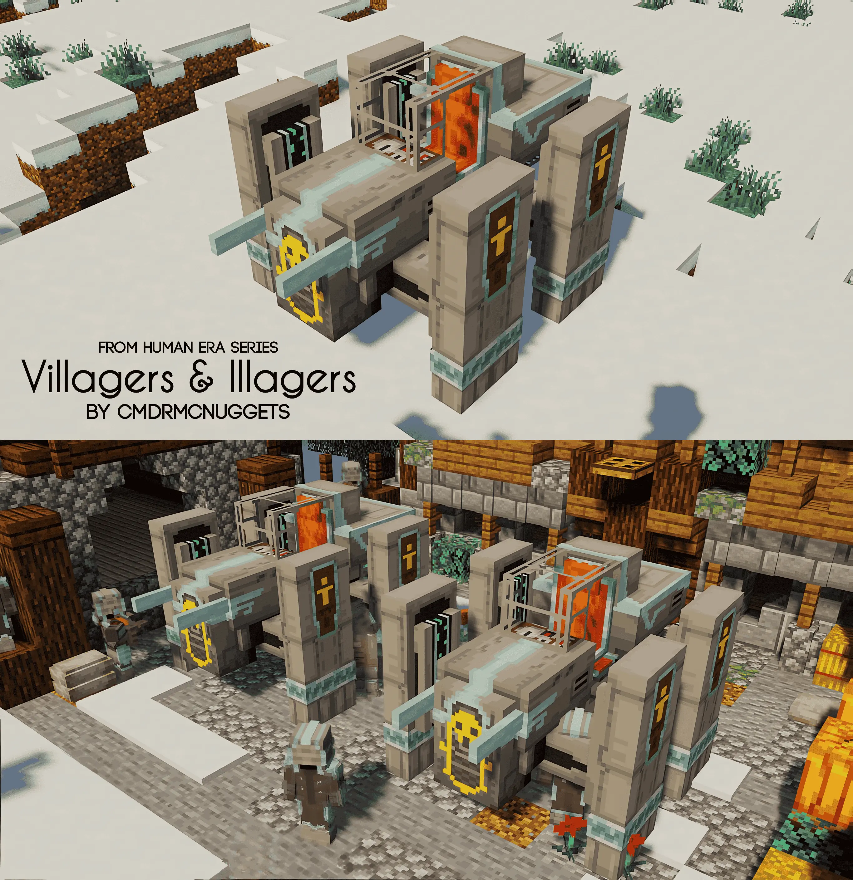 Human Era: Villagers & Illagers X Actions n Stuff – Addon / Texture Pack screenshot