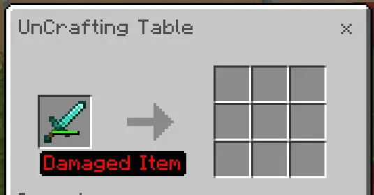 UnCrafting Table Mod / Addon screenshot