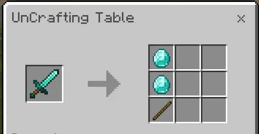 UnCrafting Table Mod / Addon screenshot