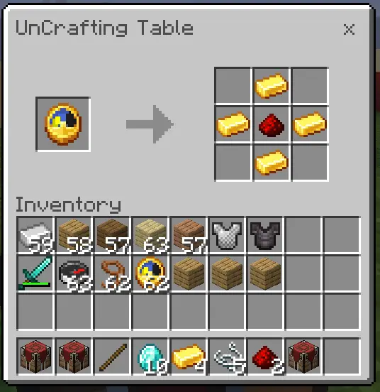 UnCrafting Table Mod / Addon screenshot