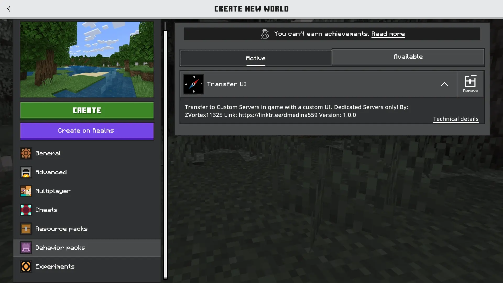 Transfer UI Mod / Addon screenshot