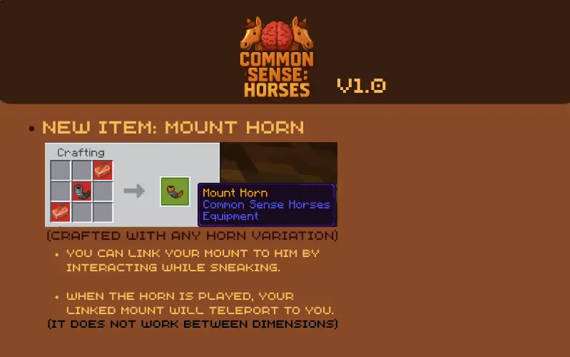Sentido común: Mod / Addon de caballos screenshot