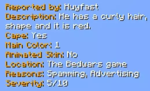 Report Player Menu Mod / Addon screenshot