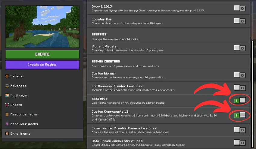 Minecraft Essentials Mod / Addon screenshot