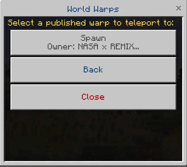 Nasa's Tp/player warps Mod / Addon screenshot