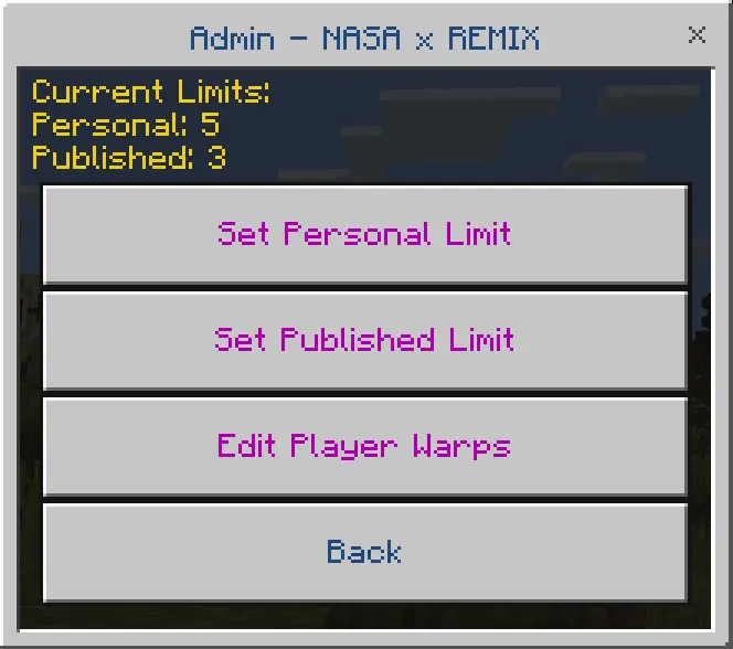 Nasa's Tp/player warps Mod / Addon screenshot