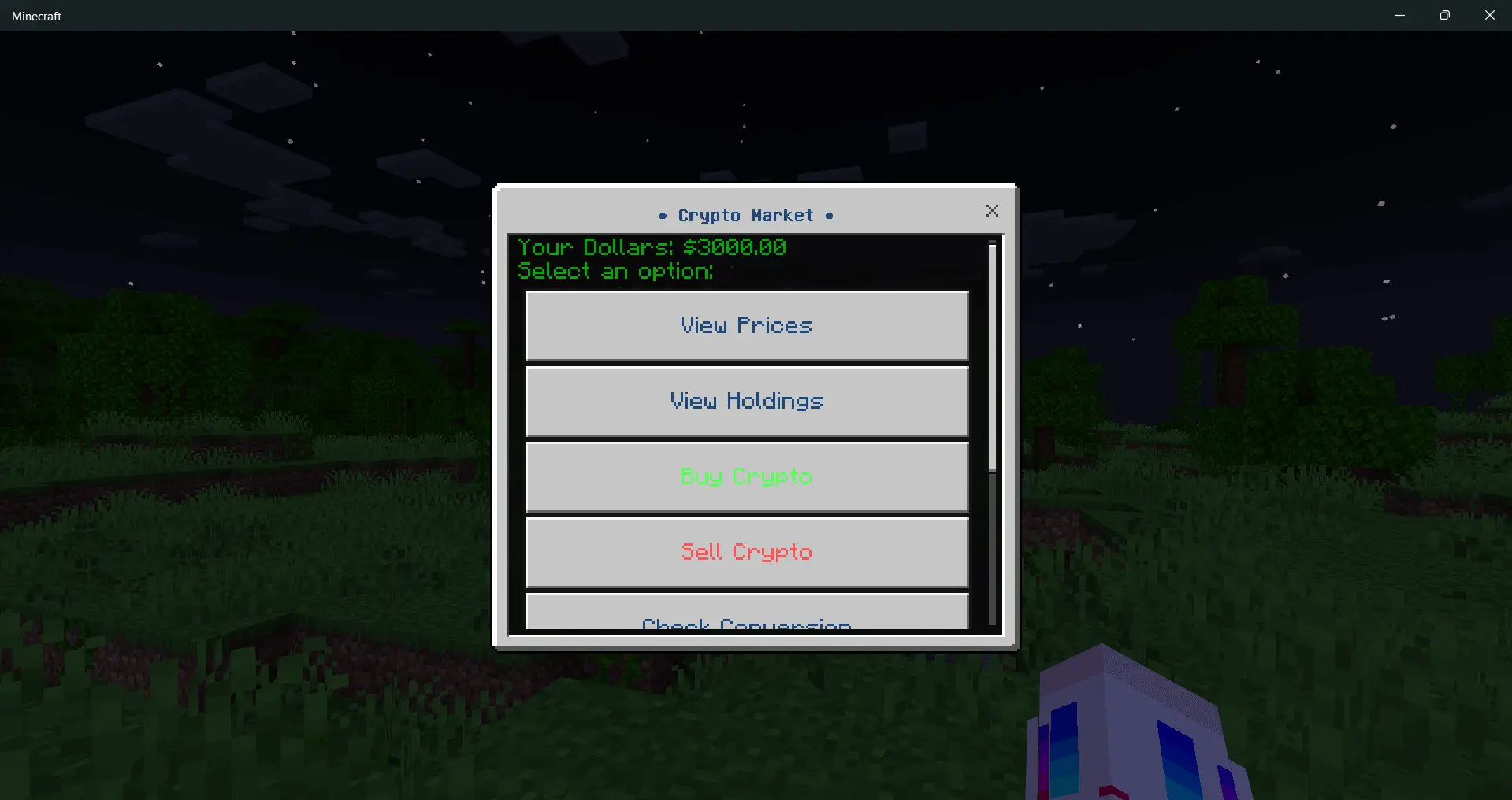 Virtual crypt stock market economy system Mod / Addon screenshot