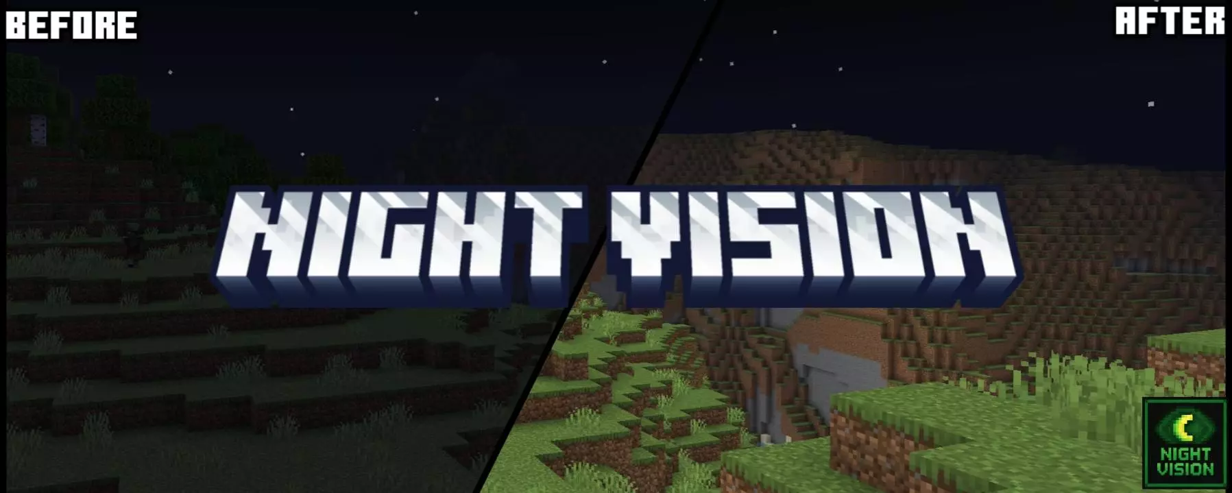 Night Vision For Minecraft – Addon / Texture Pack thumbnail