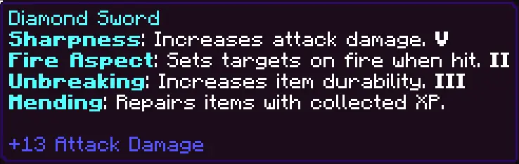 Enchantment Descriptions Bedrock Mod / Addon screenshot