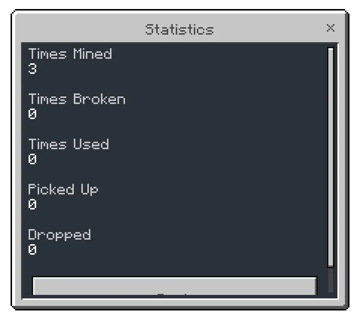 Minecraft Statistics Addon screenshot