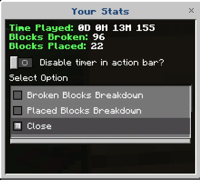 Time played + Tracker Mod / Addon screenshot