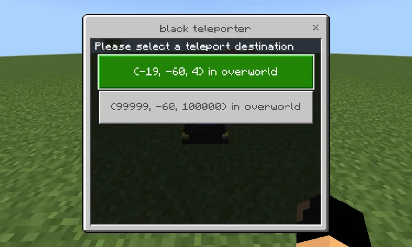 Teleporter Addon screenshot