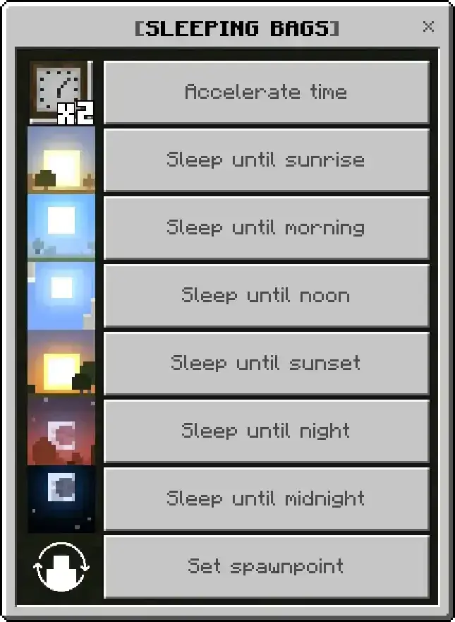 Sleeping Bags Addon screenshot