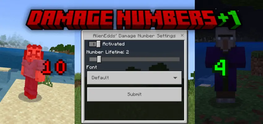 Damage Numbers (Damage Indicators) Mod/Addon screenshot