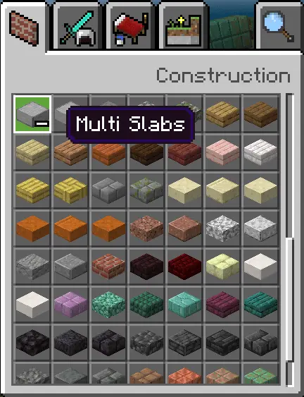 Vertical Slabs - Multi Blocks Mod/Addon screenshot