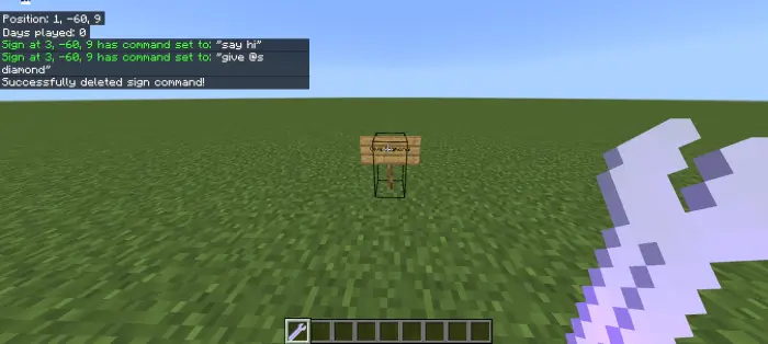 Sign Commands Mod/Addon screenshot