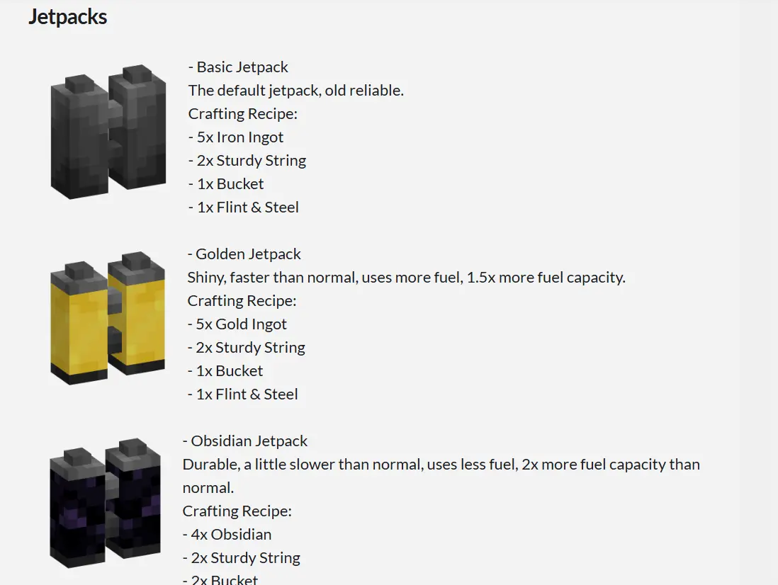 Jetpacks Addon screenshot