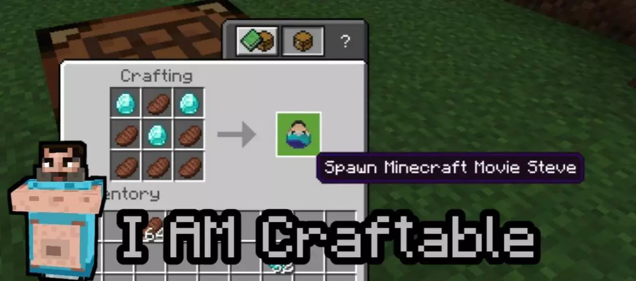 Minecraft Movie Steve Meme Addon screenshot