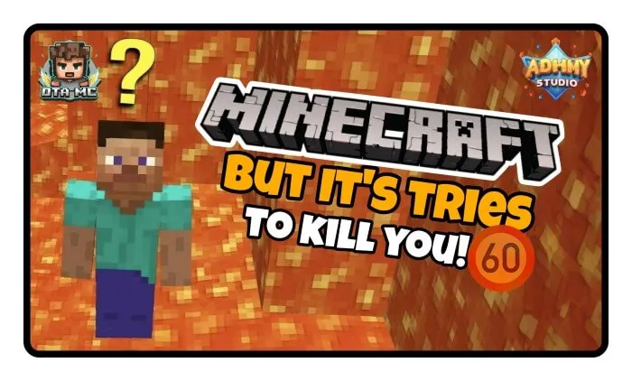 Minecraft but the game tries to kill you in every 60 seconds Addon thumbnail