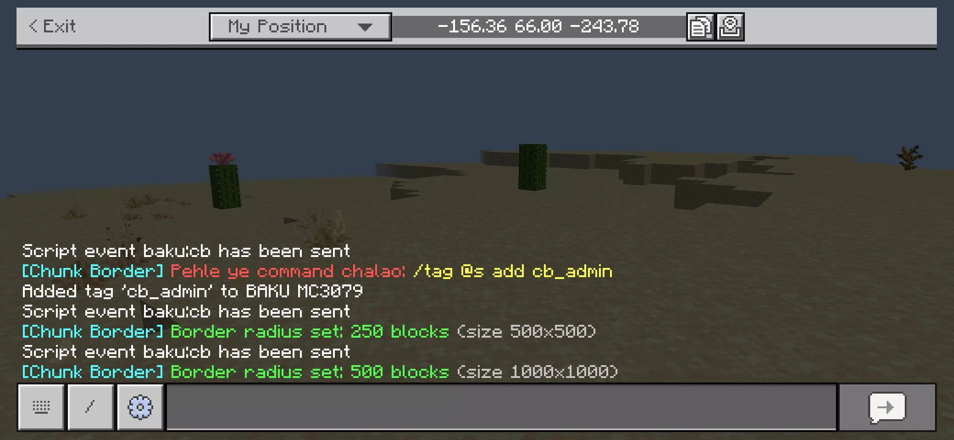 CHUNK BORDER Addon screenshot