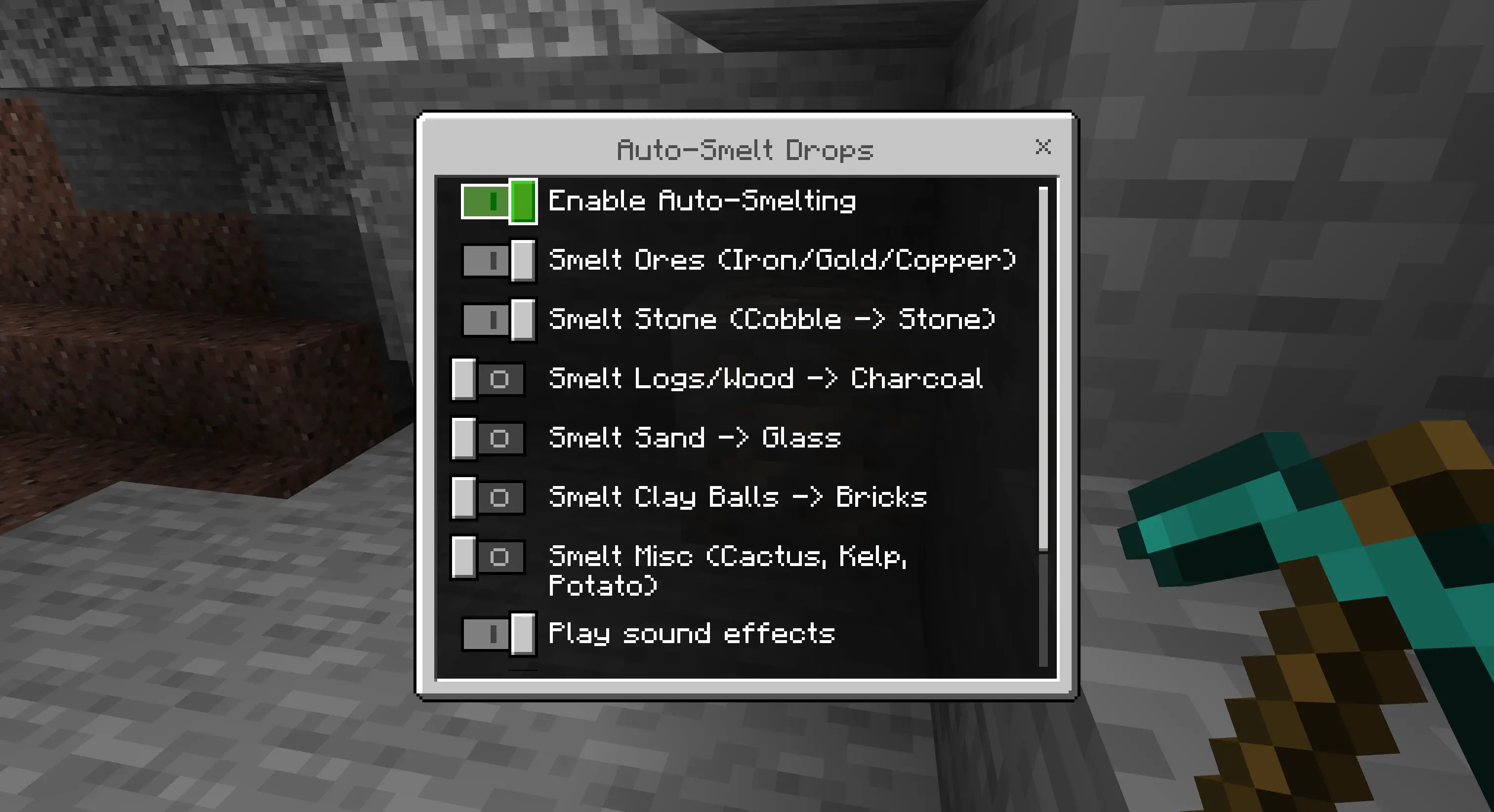 Auto-Smelt Drops Addon screenshot