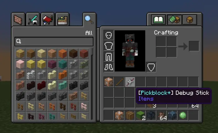 Pickblock+ Addon screenshot