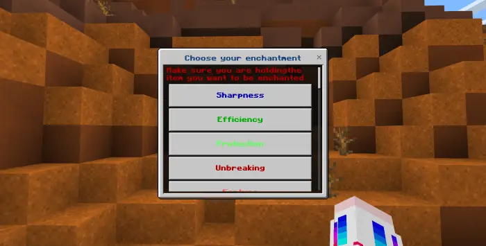 Enchantments Menu Addon screenshot