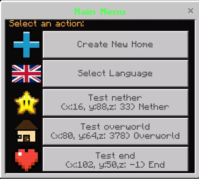 Just Simple Sethome Addon screenshot