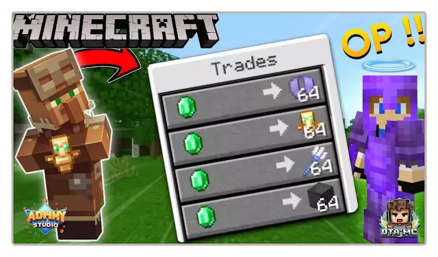Villagers trade op items Addon screenshot