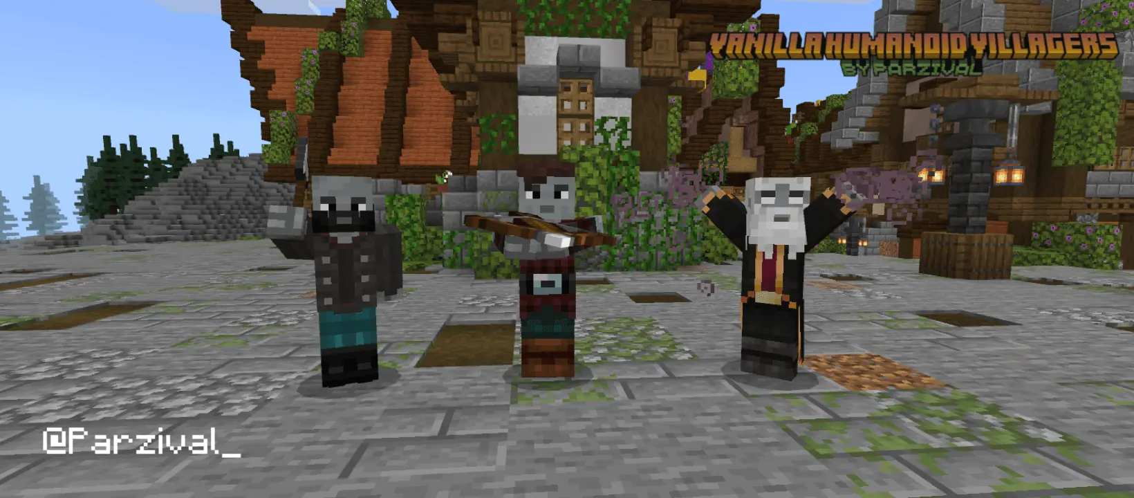 Vanilla Humanoid Villagers – Addon / Texture Pack pic 2