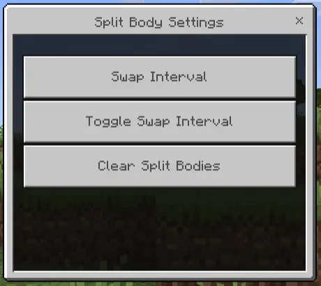 Split Body Addon screenshot