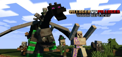 Villager vs Pillager Addon Replicas screenshot