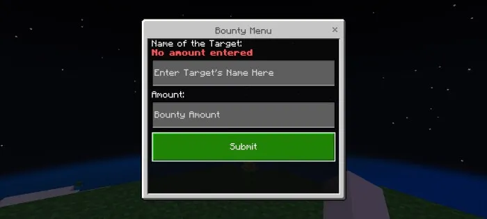 Bounty System Addon screenshot