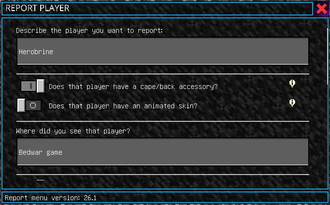 Player Report Menu Mod / Addon pic 2