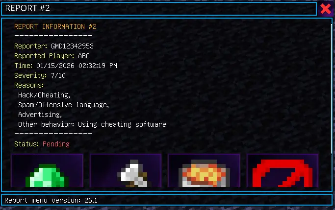 Player Report Menu Mod / Addon pic 4