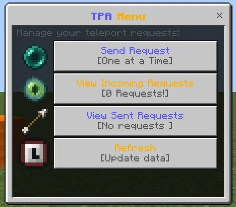 BAR's TPA Teleport Addon screenshot