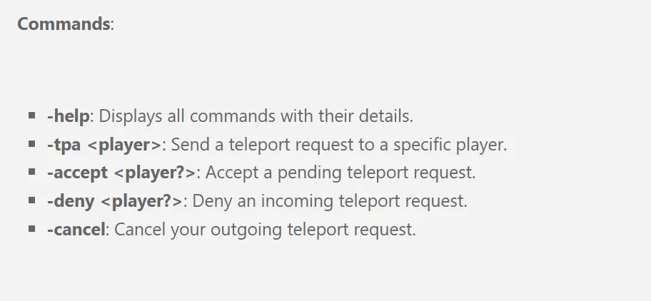 BAR's TPA Teleport Addon screenshot