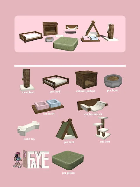 The FAYE Pet Furniture Set! Addon screenshot