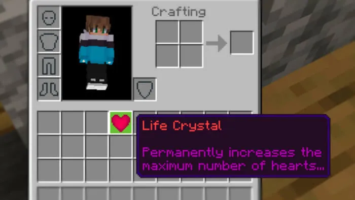 Terraria Life Crystal Addon screenshot