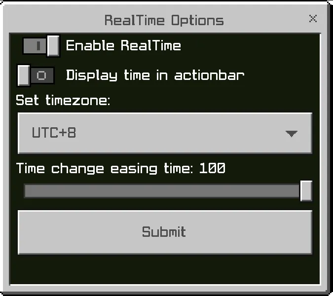 RealTime Addon screenshot