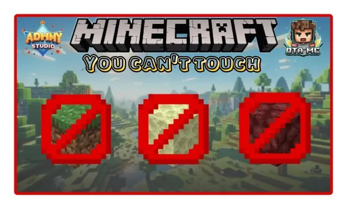 Minecraft but You can't touch grass, netherack and End stone Addon thumbnail